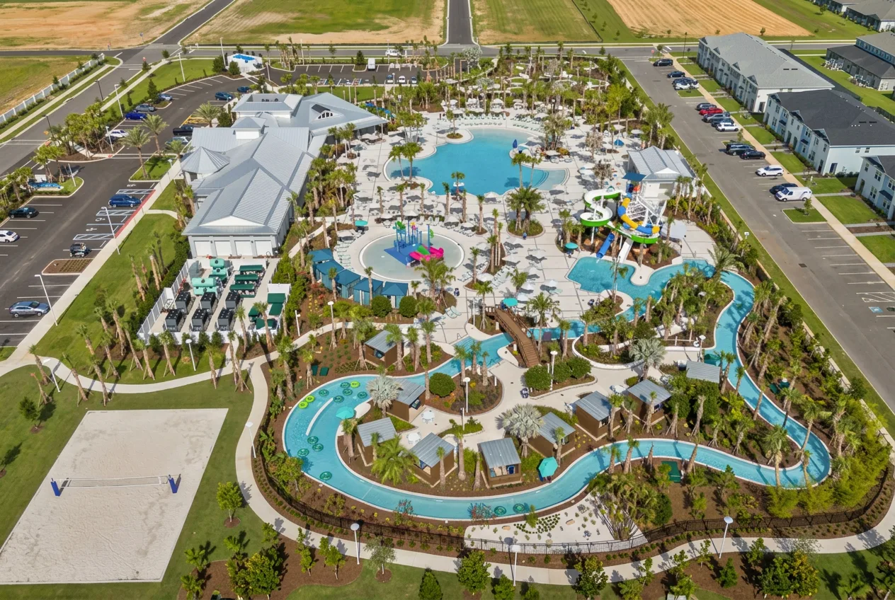 Vista do condomínio resort Windsor Cay em Clermont, Flórida